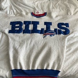 Vintage Buffalo Bills Cross Script Spellout Sweatshirt - Medium